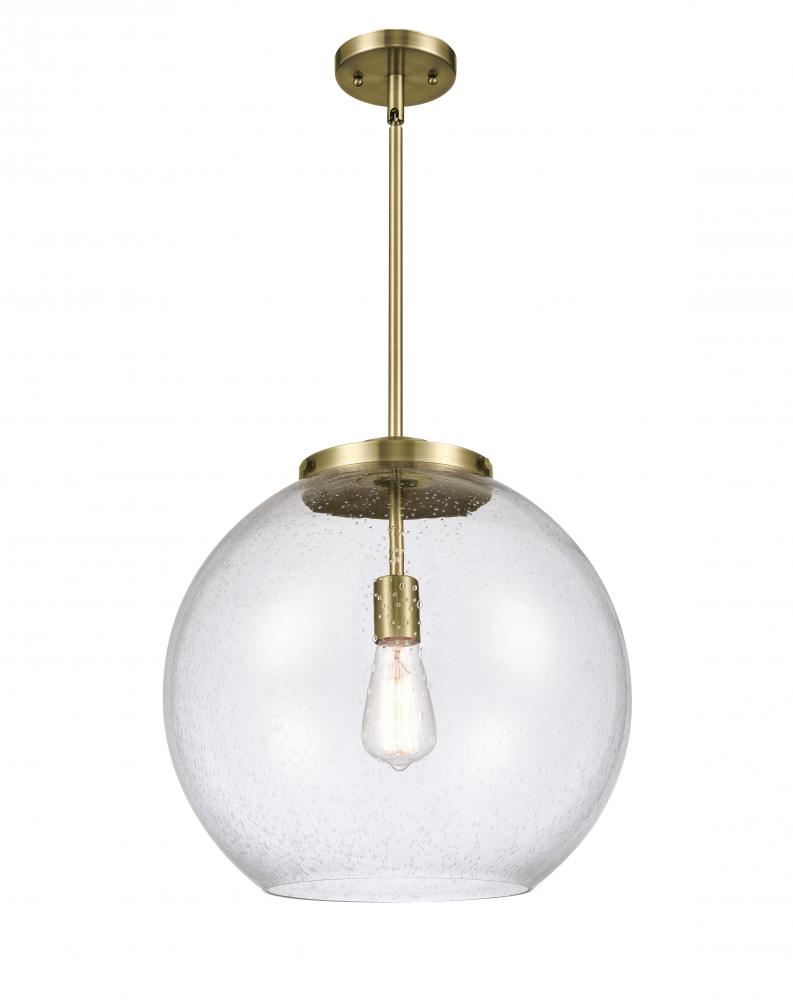 Athens - 1 Light - 16 inch - Antique Brass - Stem Hung - Pendant