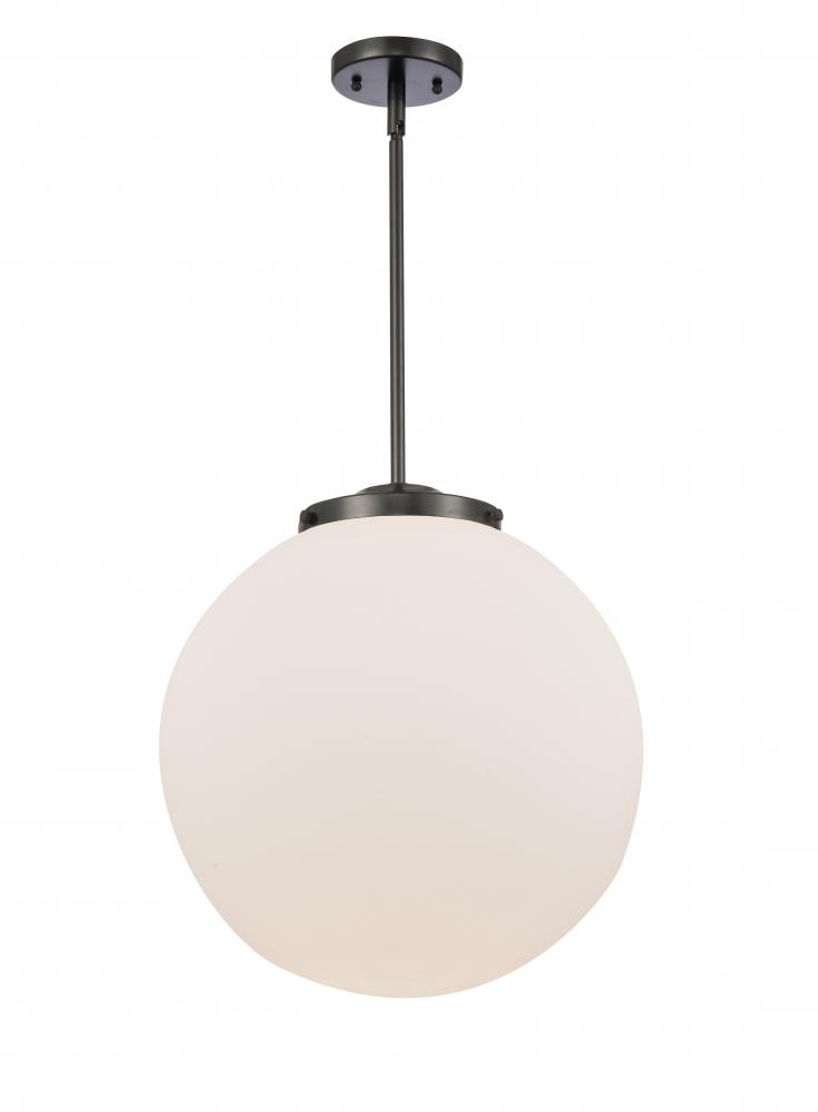 Beacon - 1 Light - 16 inch - Matte Black - Stem Hung - Pendant