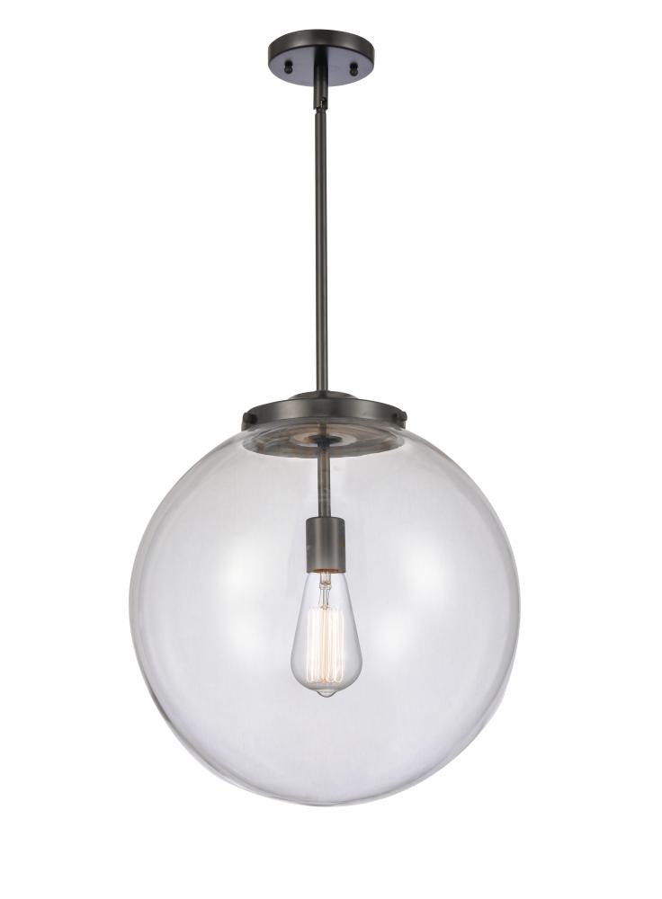 Beacon - 1 Light - 16 inch - Matte Black - Stem Hung - Pendant