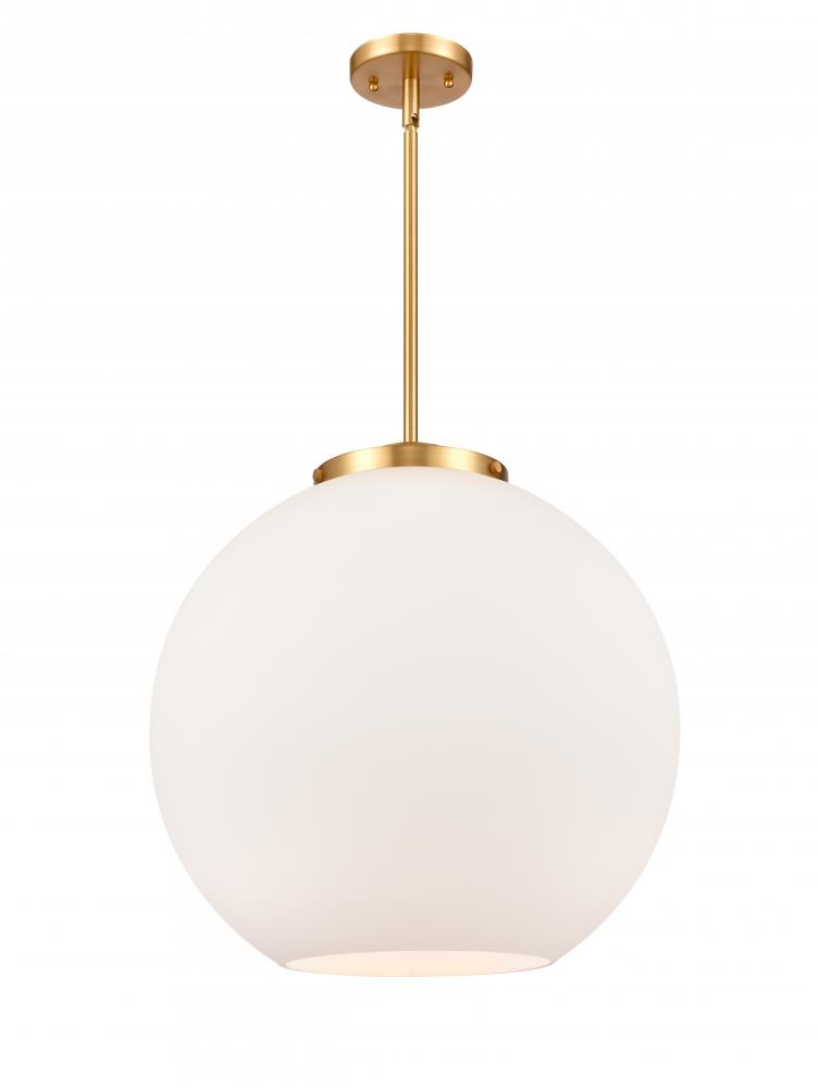 Athens - 1 Light - 18 inch - Satin Gold - Stem Hung - Pendant