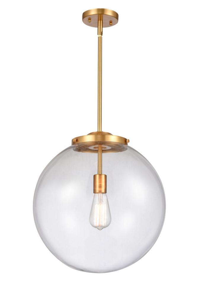 Beacon - 1 Light - 16 inch - Satin Gold - Stem Hung - Pendant