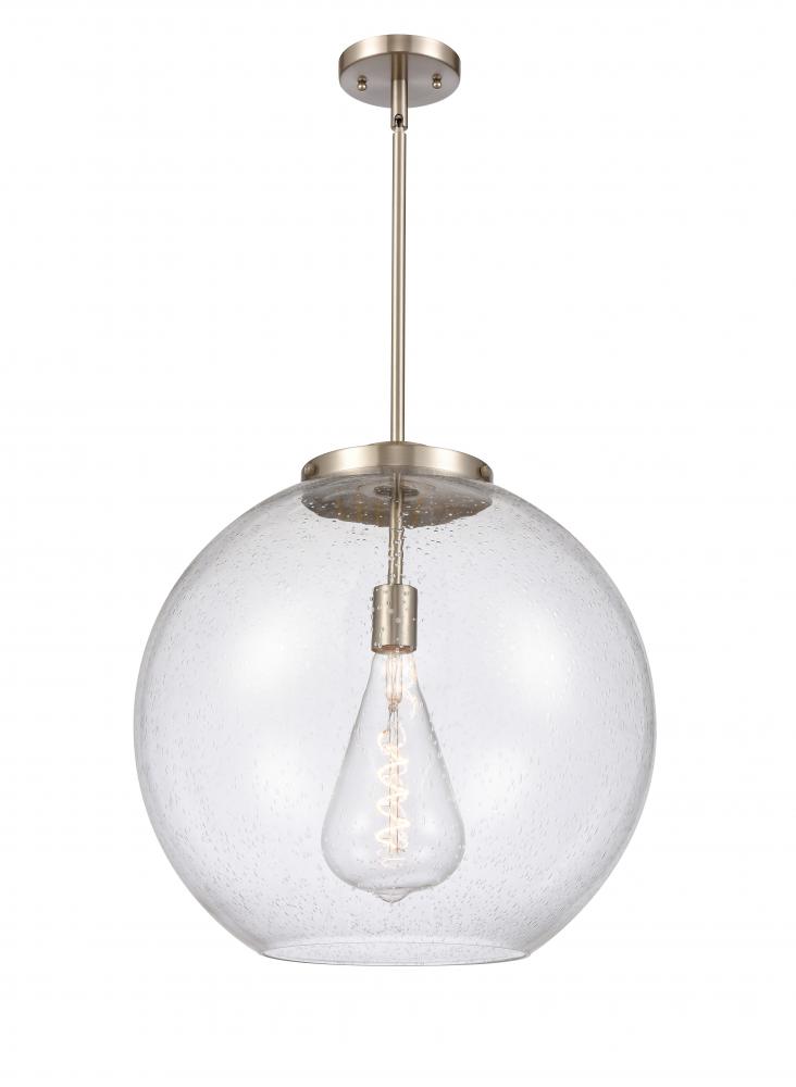 Athens - 1 Light - 18 inch - Brushed Satin Nickel - Cord hung - Pendant