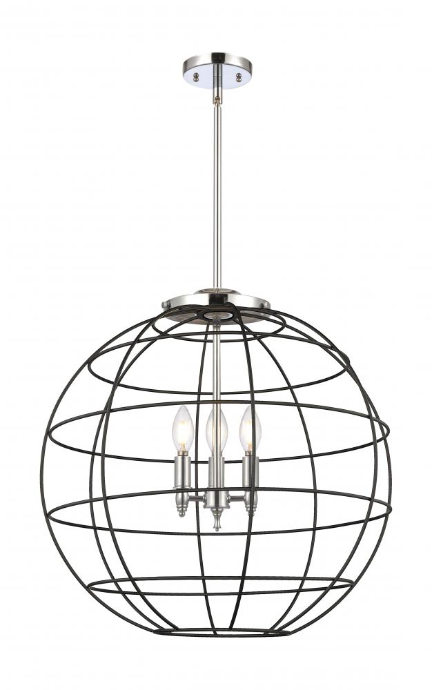 Lake Placid - 3 Light - 22 inch - Polished Chrome - Pendant