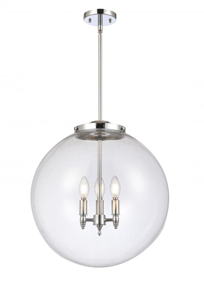 Beacon - 3 Light - 18 inch - Polished Chrome - Cord hung - Pendant