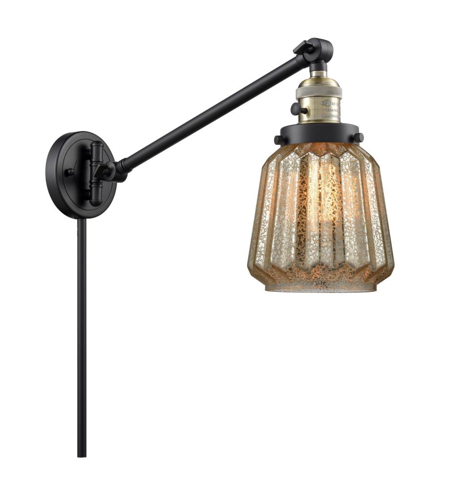 Chatham - 1 Light - 8 inch - Black Antique Brass - Swing Arm