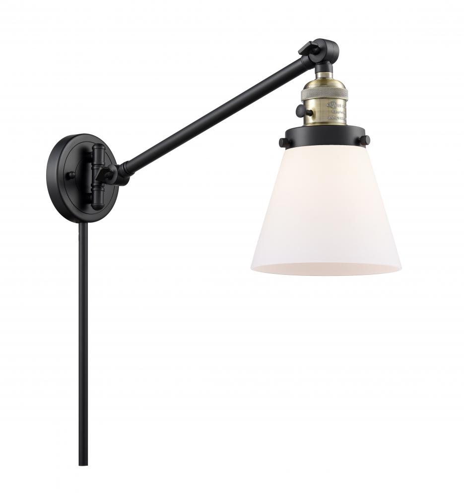 Cone - 1 Light - 8 inch - Black Antique Brass - Swing Arm