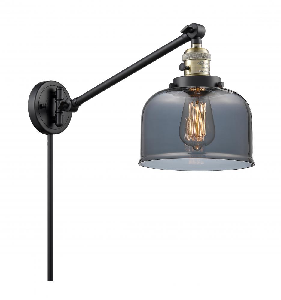 Bell - 1 Light - 8 inch - Black Antique Brass -Adjustable Swing Arm