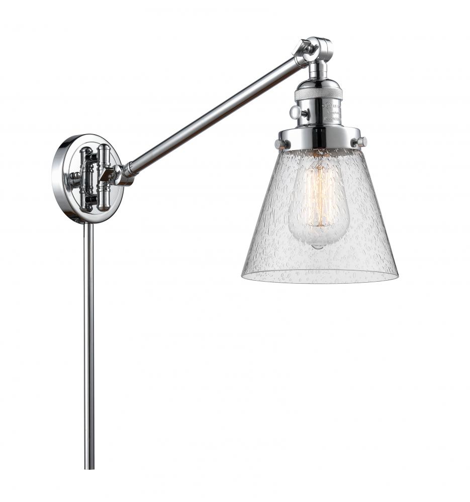 Cone - 1 Light - 8 inch - Polished Chrome -Adjustable Swing Arm
