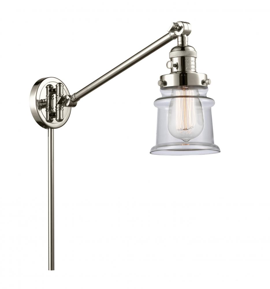 Canton - 1 Light - 8 inch - Polished Nickel -Adjustable Swing Arm