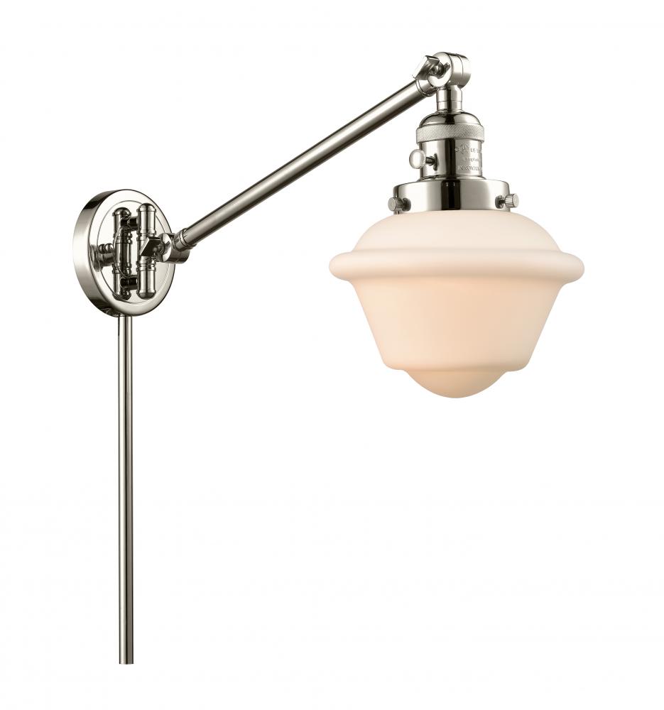 Oxford - 1 Light - 8 inch - Polished Nickel -Adjustable Swing Arm
