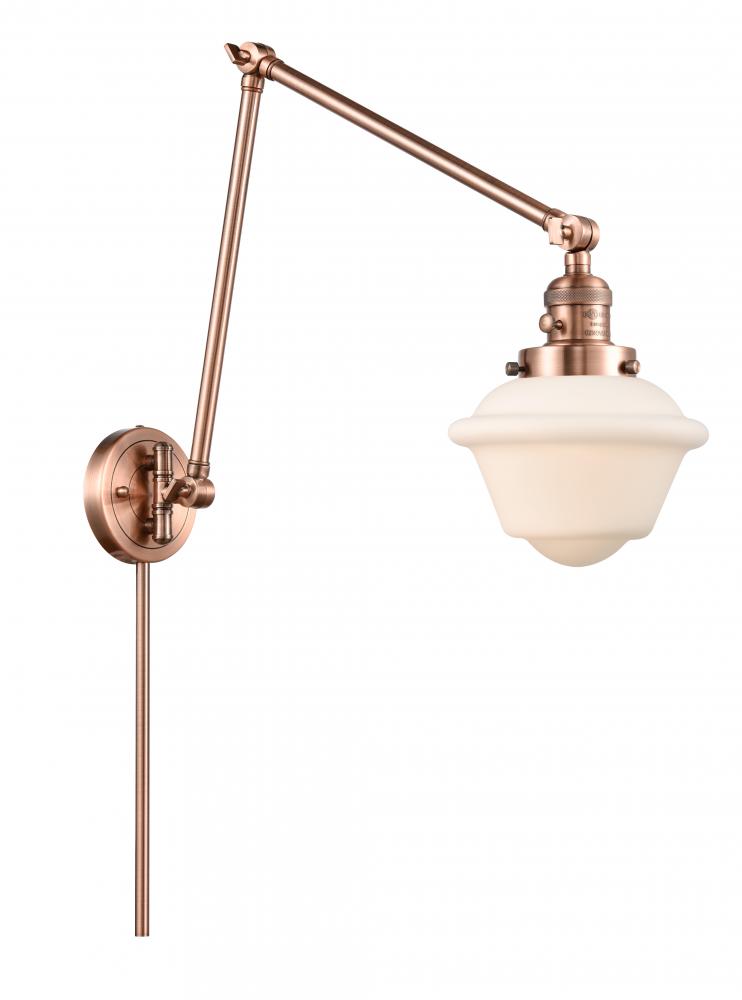 Oxford - 1 Light - 8 inch - Antique Copper - Swing Arm