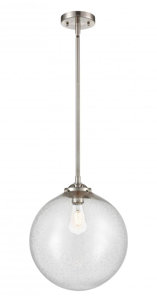 Beacon - 1 Light - 12 inch - Brushed Satin Nickel - Cord hung - Mini Pendant