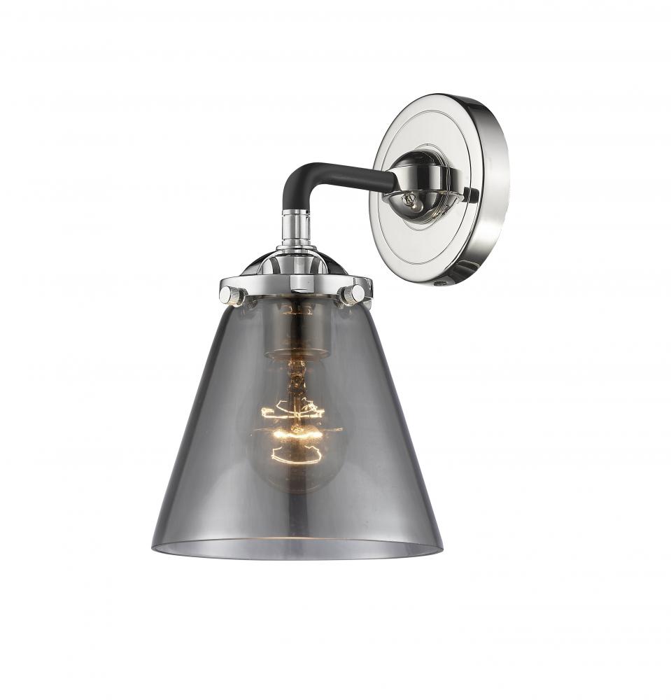 Cone - 1 Light - 6 inch - Black Polished Nickel - Sconce