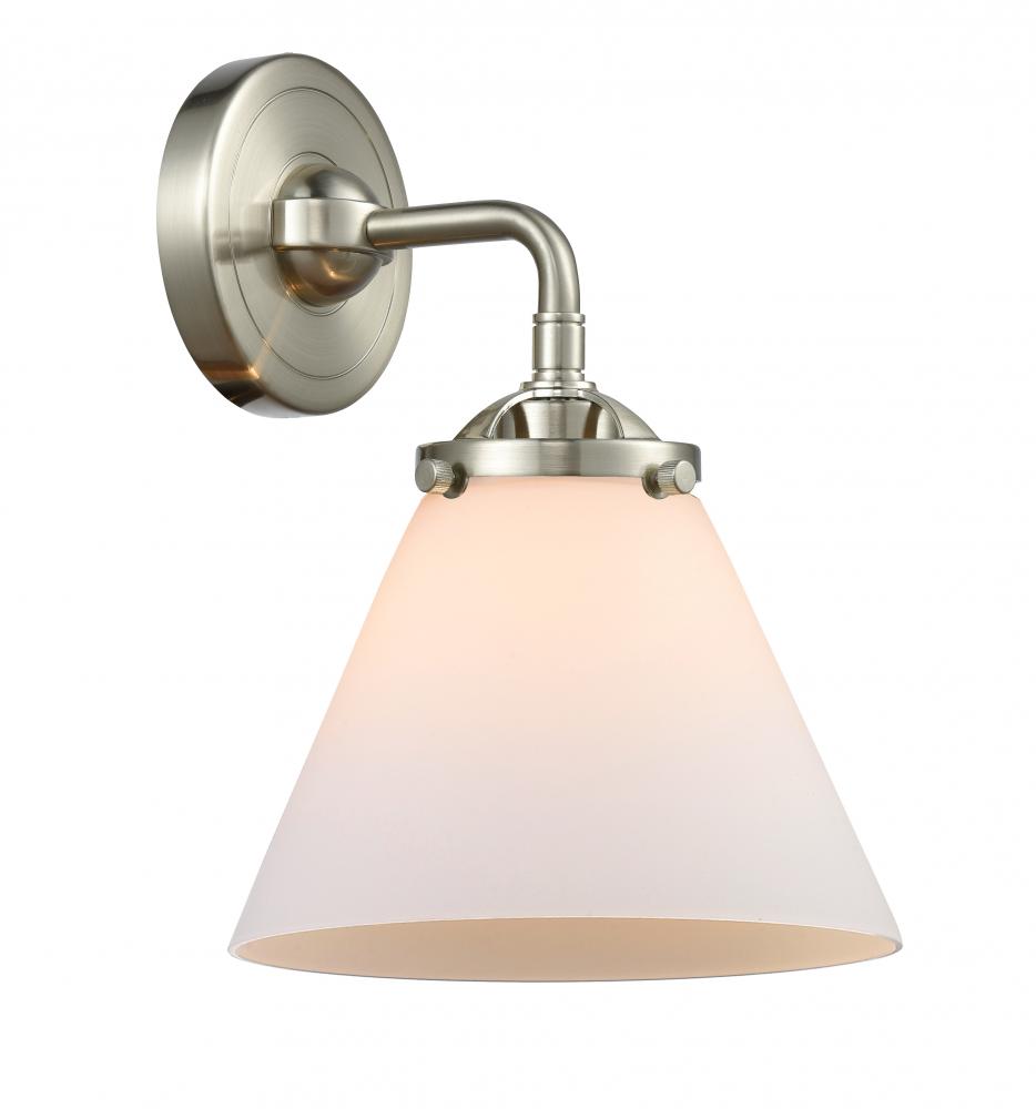 Cone - 1 Light - 8 inch - Brushed Satin Nickel - Sconce