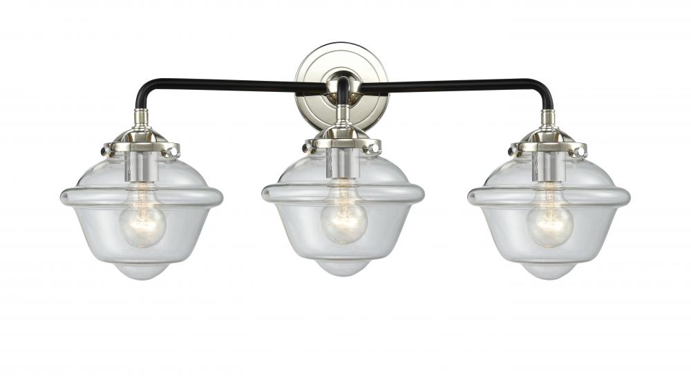 Oxford - 3 Light - 26 inch - Black Polished Nickel - Bath Vanity Light