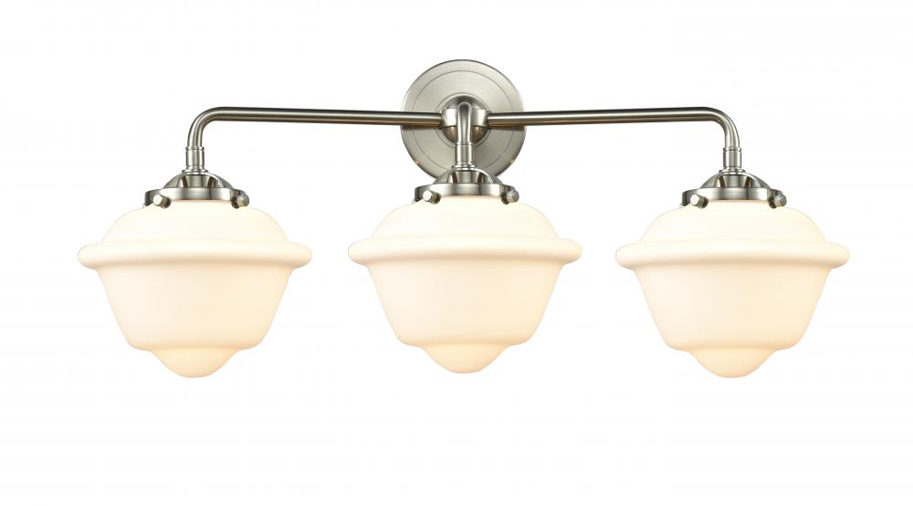 Oxford - 3 Light - 26 inch - Brushed Satin Nickel - Bath Vanity Light