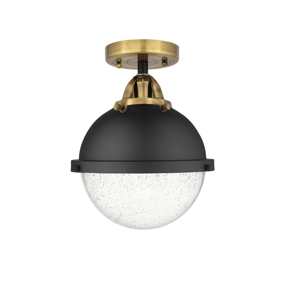 Hampden - 1 Light - 9 inch - Black Antique Brass - Semi-Flush Mount