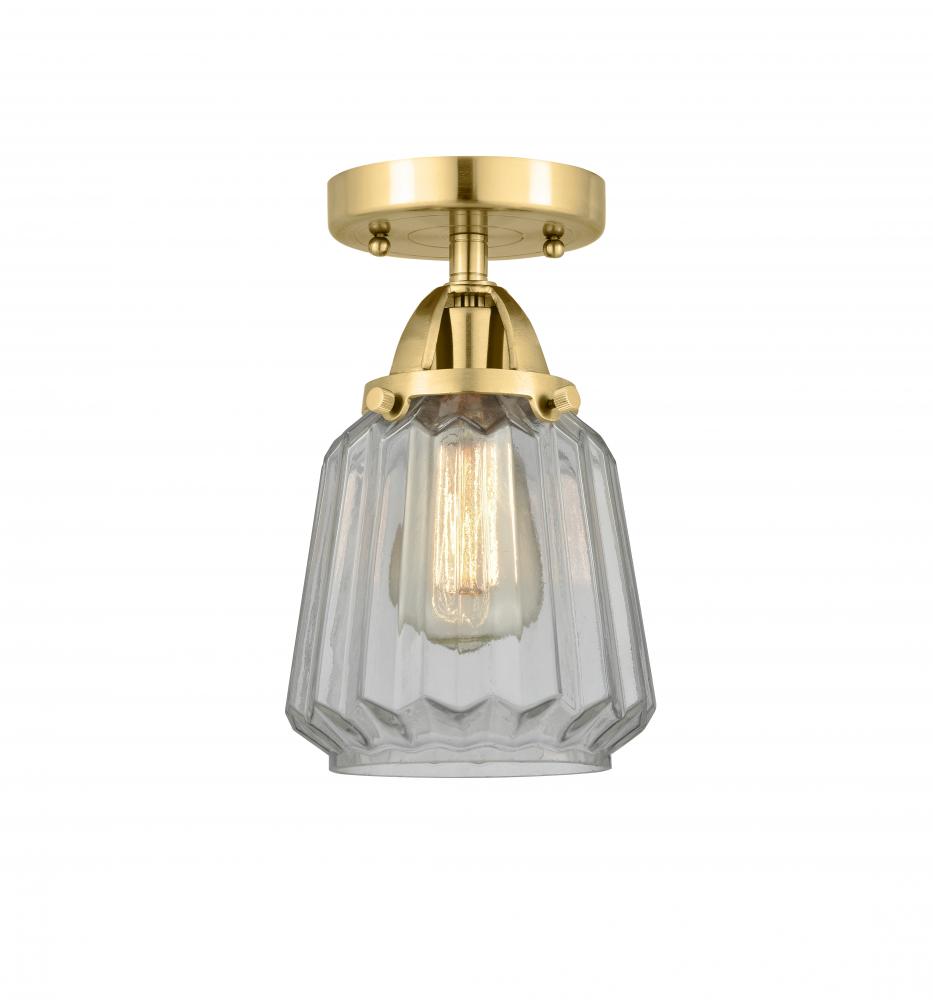 Chatham - 1 Light - 7 inch - Satin Gold - Semi-Flush Mount