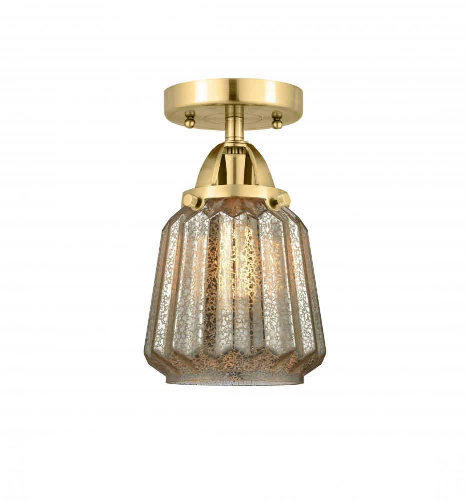 Chatham - 1 Light - 7 inch - Satin Gold - Semi-Flush Mount