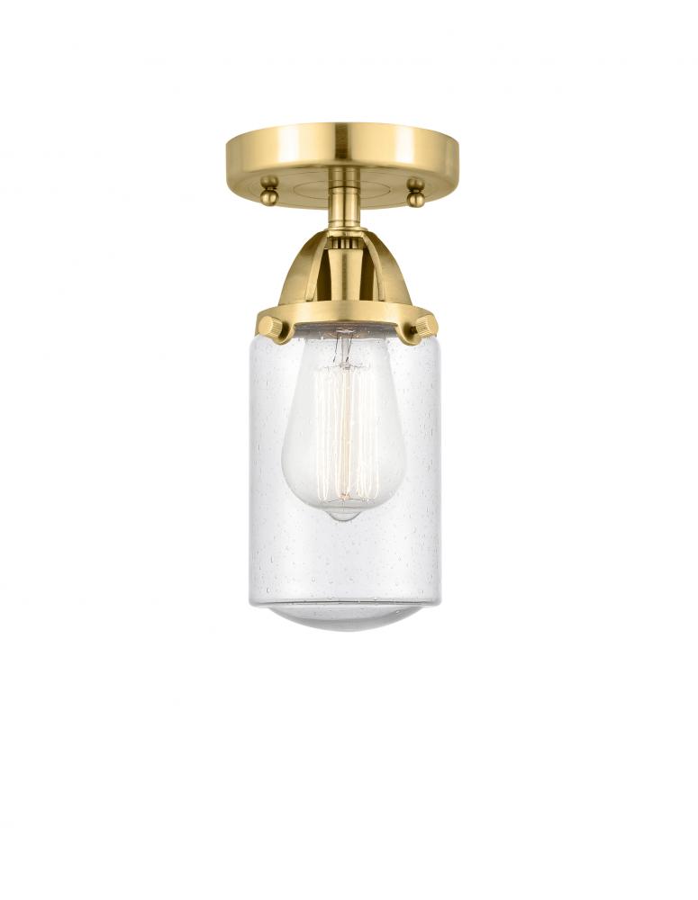 Dover - 1 Light - 5 inch - Satin Gold - Semi-Flush Mount