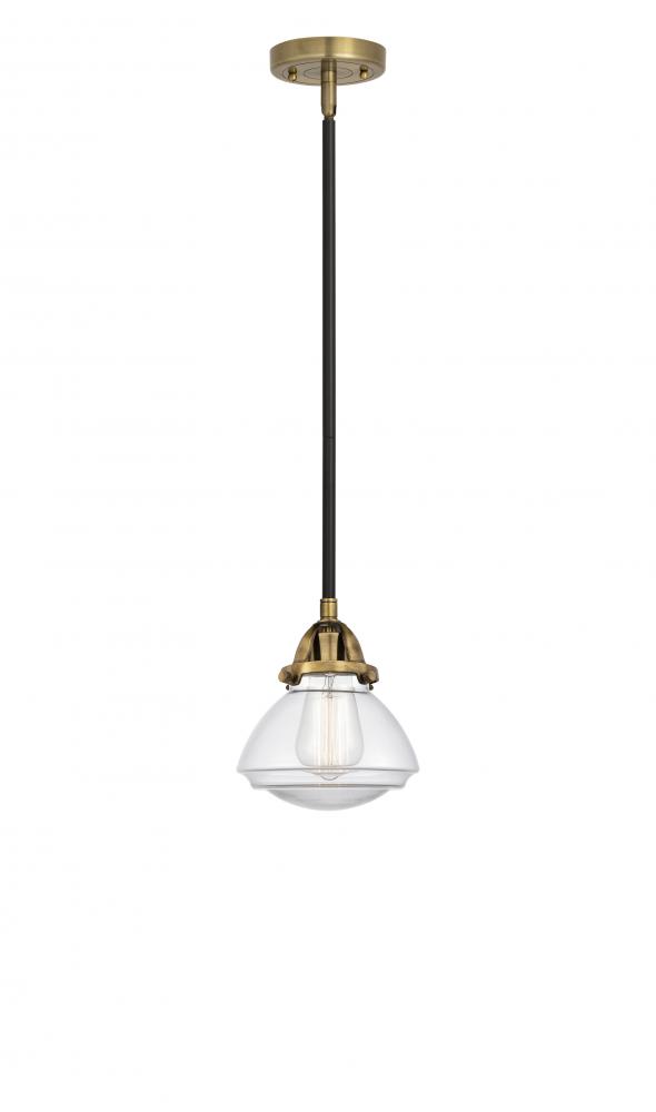 Olean - 1 Light - 7 inch - Black Antique Brass - Cord hung - Mini Pendant