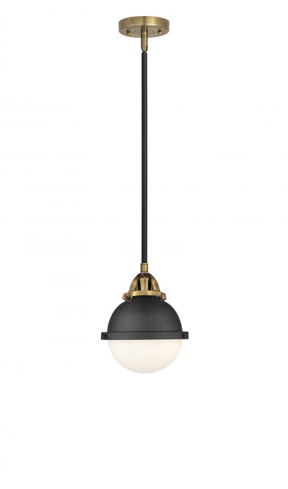 Hampden - 1 Light - 7 inch - Black Antique Brass - Cord hung - Mini Pendant