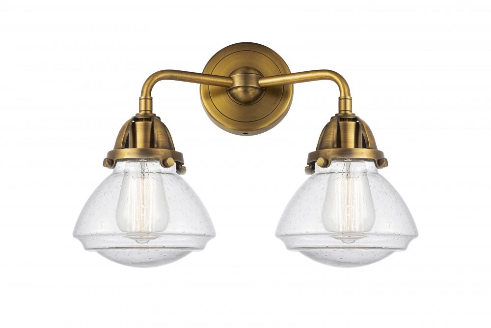 Olean - 2 Light - 15 inch - Brushed Brass - Bath Vanity Light