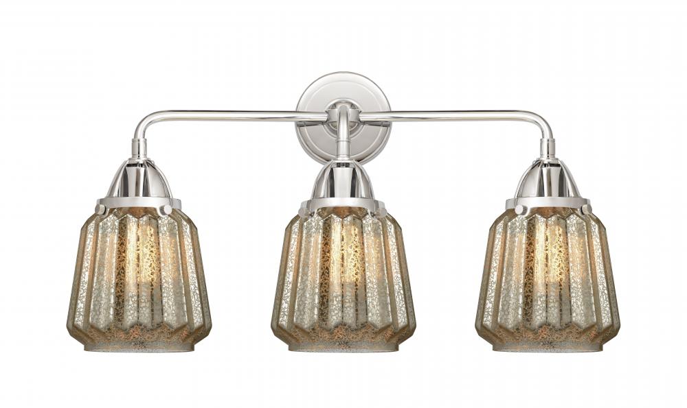 Chatham - 3 Light - 24 inch - Polished Chrome - Bath Vanity Light