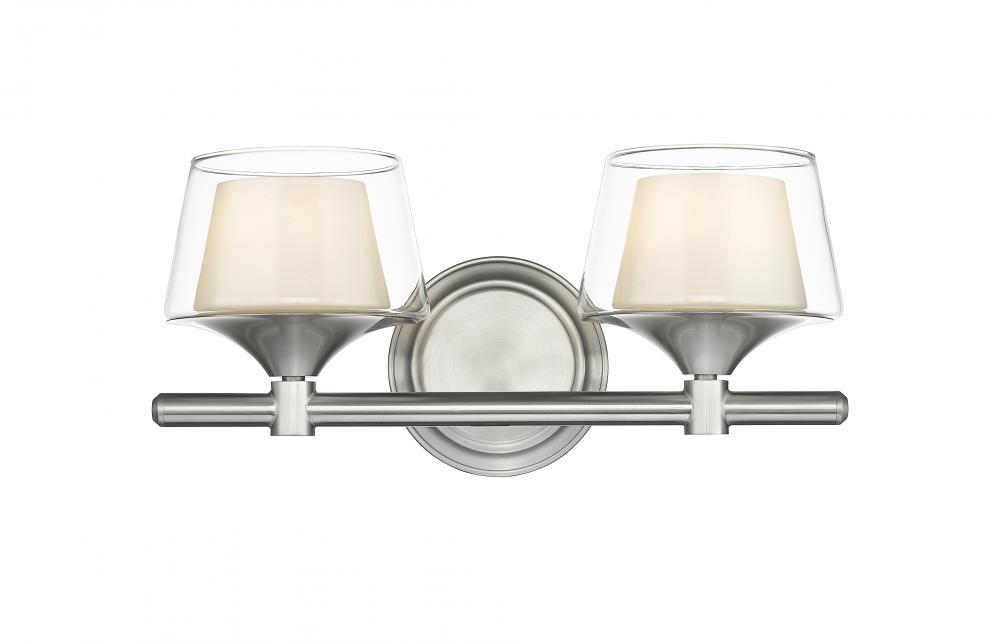 Laguna - 2 Light - 15 inch - Satin Nickel - Bath Vanity Light