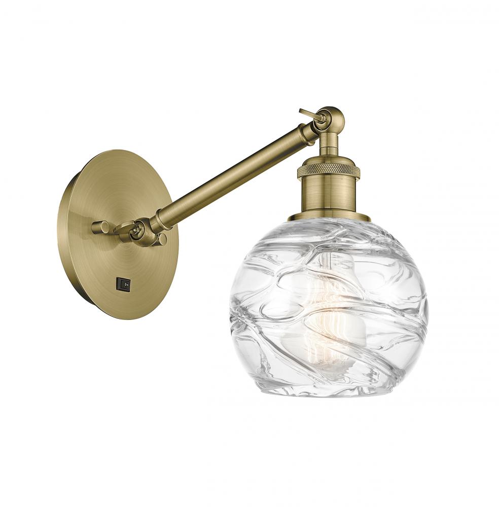 Athens Deco Swirl - 1 Light - 6 inch - White Polished Chrome - Sconce