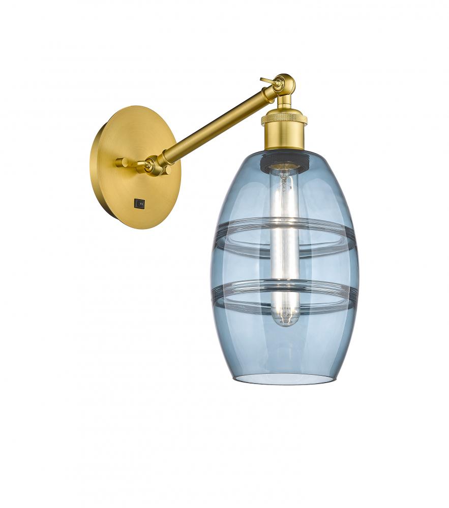 Vaz - 1 Light - 6 inch - Satin Gold - Adjustable Sconce