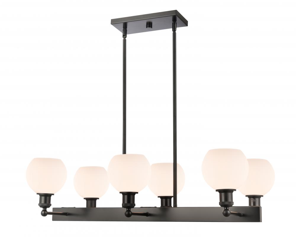 Concord - 6 Light - 35 inch - Matte Black - Cord hung - Island Light