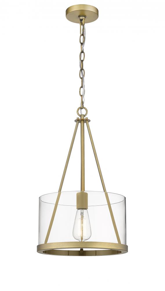 Marissa - 1 Light - 12 inch - Brushed Brass - Chain Hung - Mini Pendant