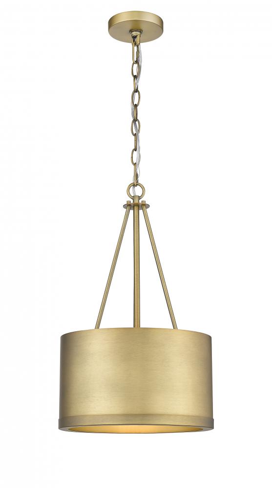 Eclipse - 1 Light - 12 inch - Brushed Brass - Chain Hung - Mini Pendant