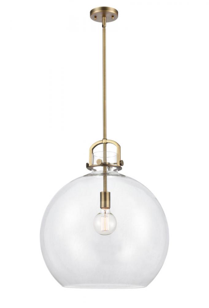 Newton Sphere - 1 Light - 18 inch - Brushed Brass - Cord hung - Pendant