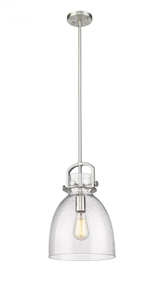 Newton Bell - 1 Light - 10 inch - Satin Nickel - Mini Pendant