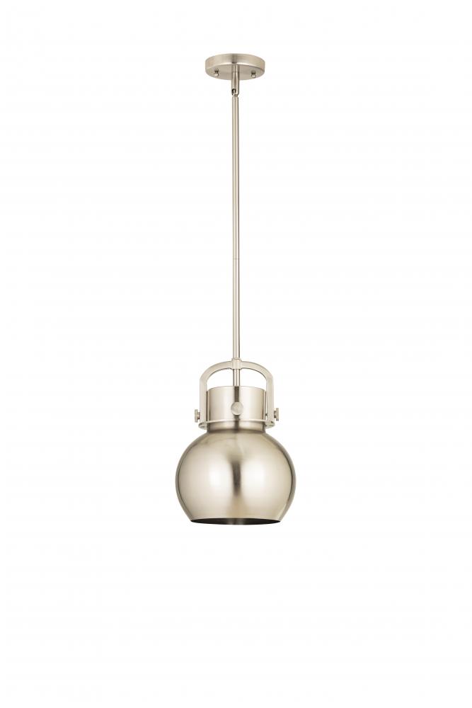 Newton Sphere - 1 Light - 8 inch - Satin Nickel - Mini Pendant