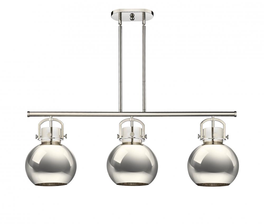 Newton Sphere - 3 Light - 42 inch - Polished Nickel - Island Light