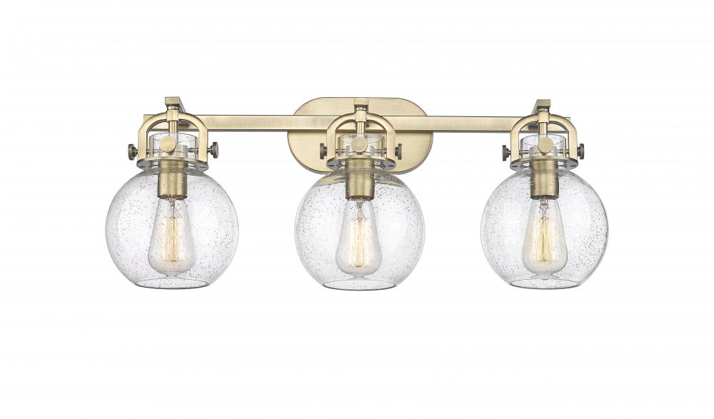 Newton Sphere - 3 Light - 27 inch - Brushed Brass - Bath Vanity Light