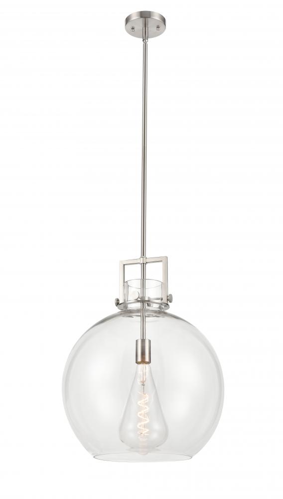 Newton Sphere - 1 Light - 16 inch - Satin Nickel - Pendant