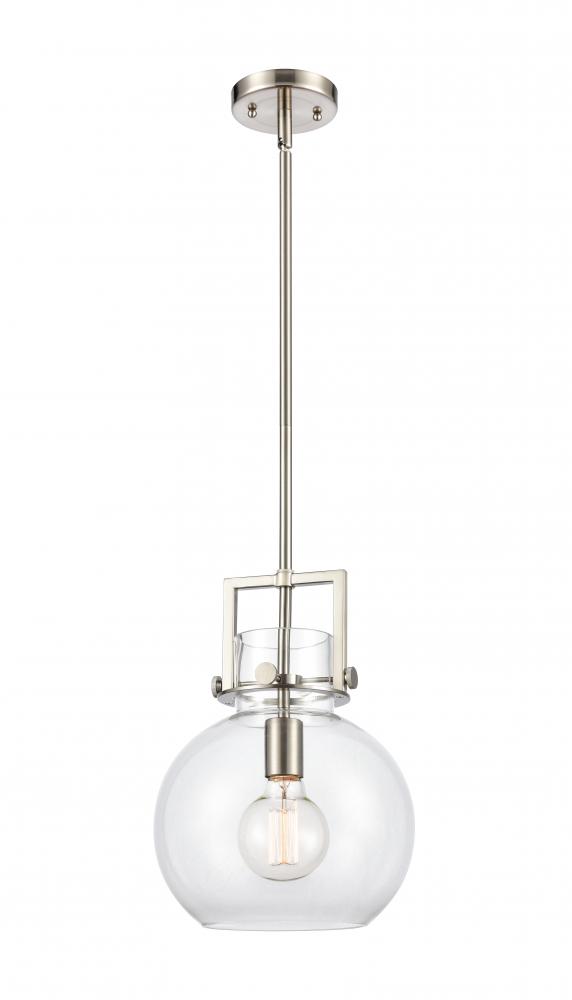 Newton Sphere - 1 Light - 10 inch - Satin Nickel - Mini Pendant