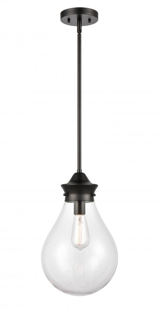 Genesis - 1 Light - 10 inch - Matte Black - Cord hung - Mini Pendant