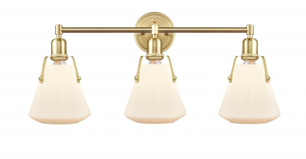 Luna - 3 Light - 29 inch - Satin Brass - Bath Vanity Light