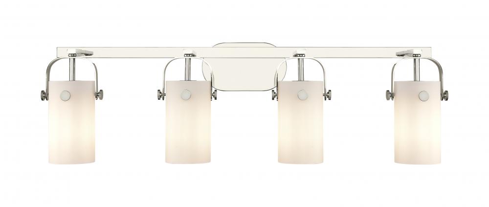 Pilaster II Cylinder - 4 Light - 35 inch - Polished Nickel - Bath Vanity Light