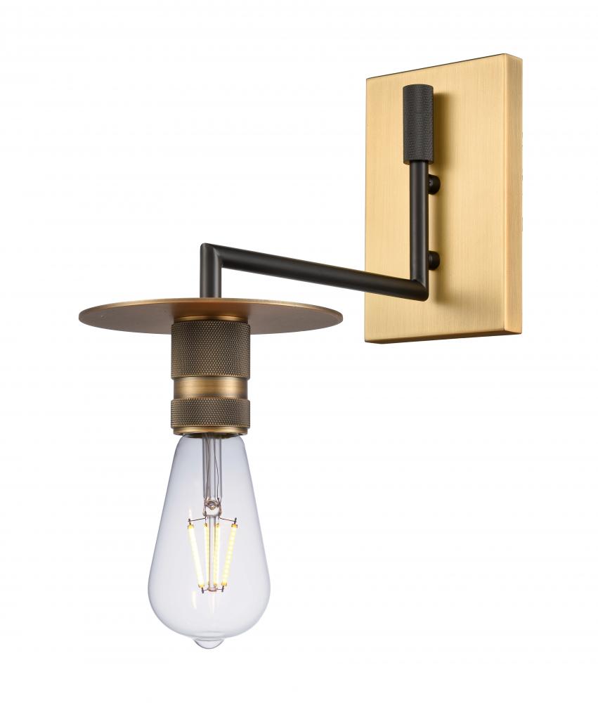 Aurora - 1 Light - 6 inch - Black Brushed Brass - Sconce