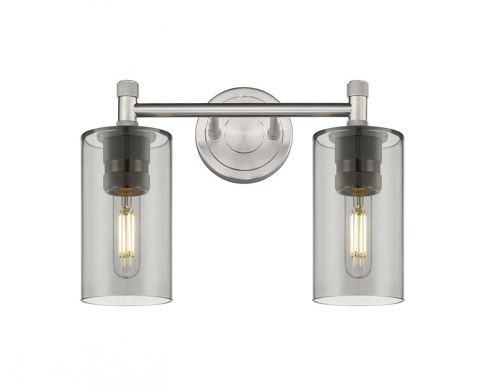 Crown Point - 2 Light - 14 inch - Satin Nickel - Bath Vanity Light