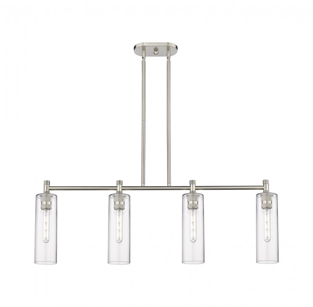 Crown Point - 4 Light - 44 inch - Satin Nickel - Island Light