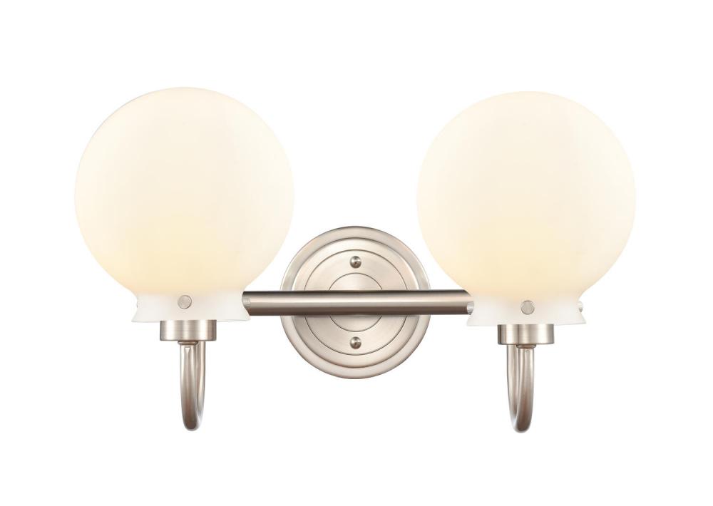 Olivia - 2 Light - 17 inch - Satin Nickel - Bath Vanity Light