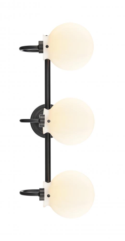 Olivia - 3 Light - 27 inch - Matte Black - Bath Vanity Light