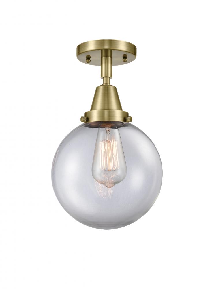 Beacon - 1 Light - 8 inch - Antique Brass - Flush Mount